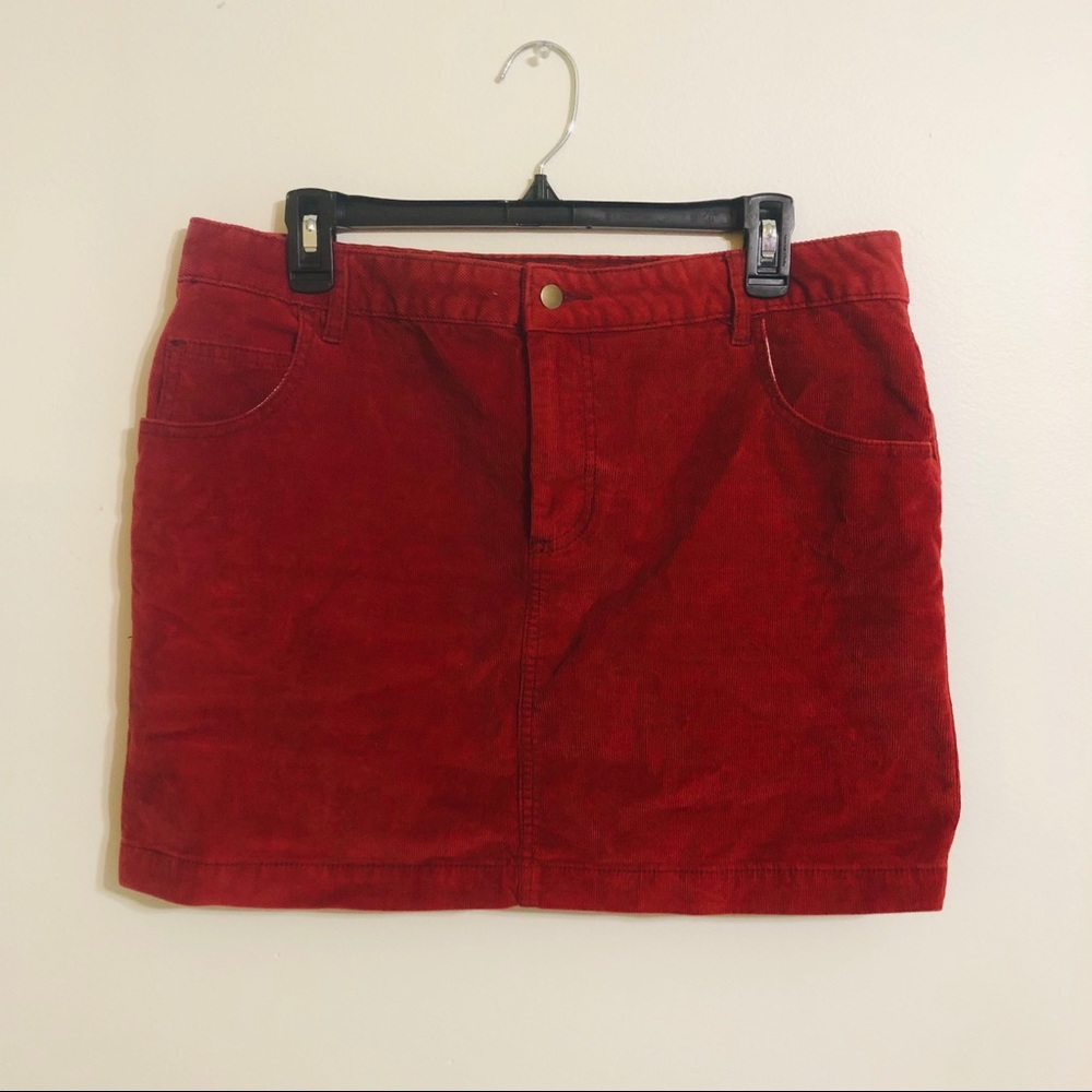 BDG (Urban Outfitters) Rust Corduroy Short Skirt